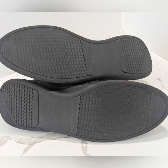 VTKIX Men's Slip-On Leather Knitted Invisible Black Size 16 Athletic Sneakers - Picture 9 of 10